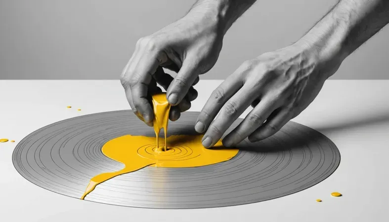 A person applying yellow adhesive on a silver surface, illustrating the JB Weld process for aluminum.