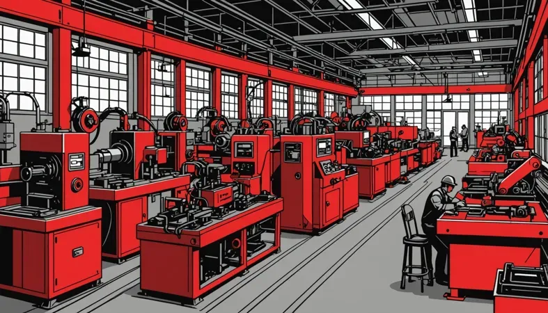 A modern welding shop showcasing machines used in argon welding processes, highlighting the importance of argon in creating a controlled environment for weld quality.