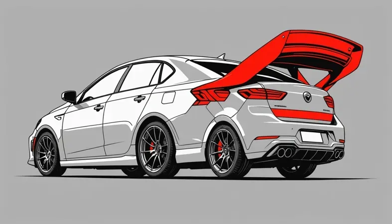 Best Welder For Auto Exhaust Illustration of a car with a prominent rear wing, representing the need for high-quality welding in auto exhaust systems.