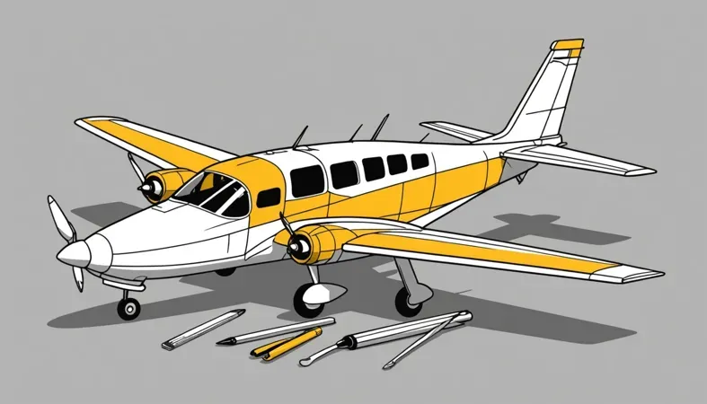 Brazing in Aircraft Manufacturing An illustration of an aircraft with brazing rods, highlighting the brazing process used in welding for structural components.