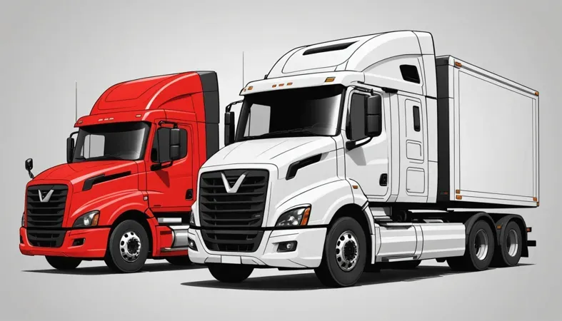 Cab Corners Trucks Illustration of red and white trucks highlighting areas for cab corner replacement without welding.