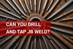 Step-by-step guide on drilling and tapping JB Weld for metal repairs and applications.