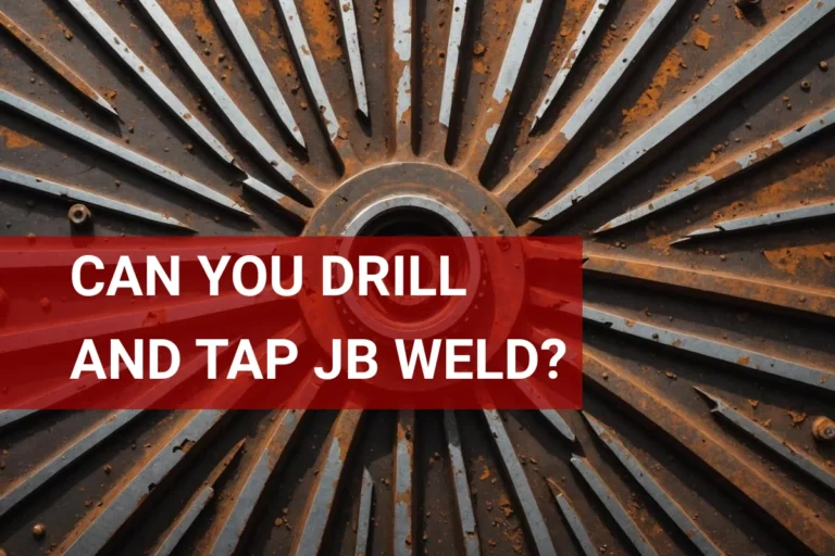 Step-by-step guide on drilling and tapping JB Weld for metal repairs and applications.
