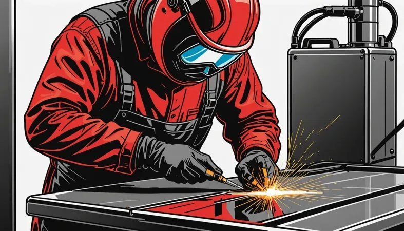 A welder demonstrates the process of welding, showcasing capillary action in the molten metal.