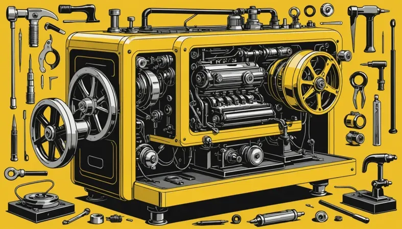 Illustration of welding equipment suitable for cast iron horseshoes, highlighting tools and machinery used in the welding process.