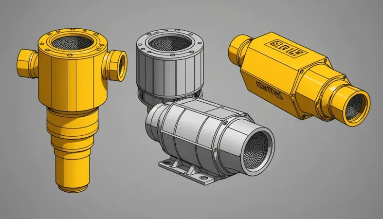 Illustration of different types of catalytic converters for installation without welding, showcasing their design and features.