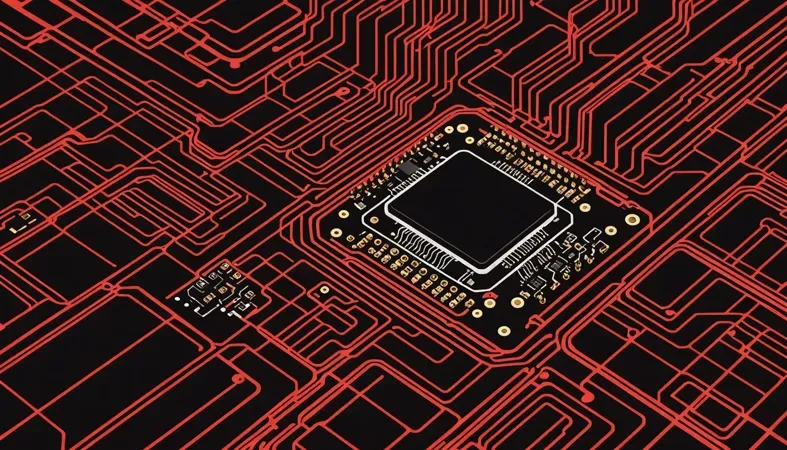 Illustration of a circuit board showcasing copper connections, relevant for welding copper to copper.