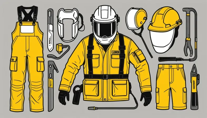 Illustration of cotton welding jackets and essential welding gear for safety.