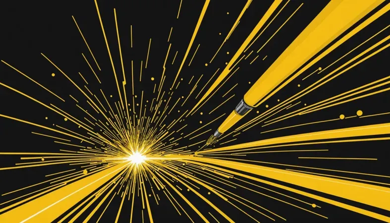 Heliarc Welding Process Illustration of heliarc welding with bright sparks demonstrating the welding process.