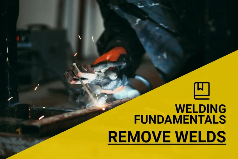 Close-up of a skilled welder expertly holding an electrode, with sparks flying during metalwork, demonstrating techniques on how to remove welds effectively.