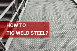 Top view of a metal staircase featuring steel steps and railings, illustrating the precision and craftsmanship that can be achieved through TIG welding.