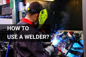 A skilled welder expertly using a blowtorch in a metalworking workshop, demonstrating safe and precise welding techniques.