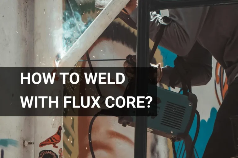 Welder Using Flux Core Technique in Front of a Colorful Mural