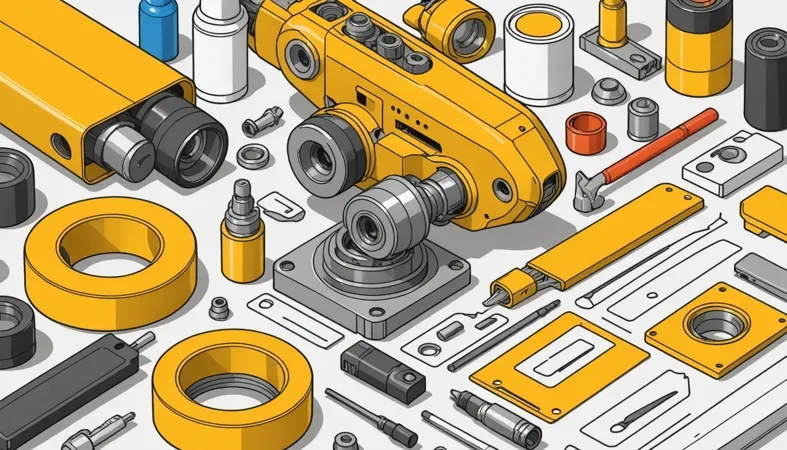 A collection of tools and components for removing JB Weld, showcasing various tools commonly used for adhesive removal.