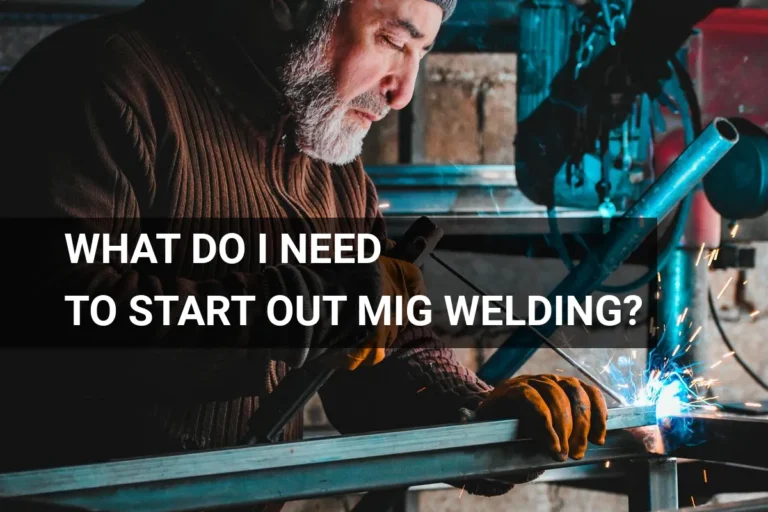 A skilled artisan begins MIG welding in a well-equipped workshop, showcasing the essential tools and sparks flying as metal joins together.