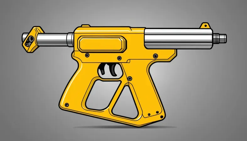 Illustration of a spool gun used for welding aluminum, showcasing its design and functionality for effective welding.