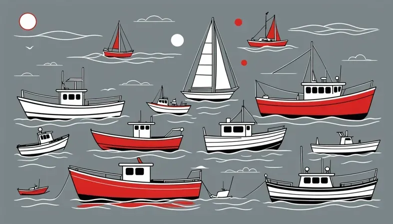 Can You Arc Weld Stainless Steel? Illustration of various boats on water, representing the concept of stainless steel applications in marine environments.
