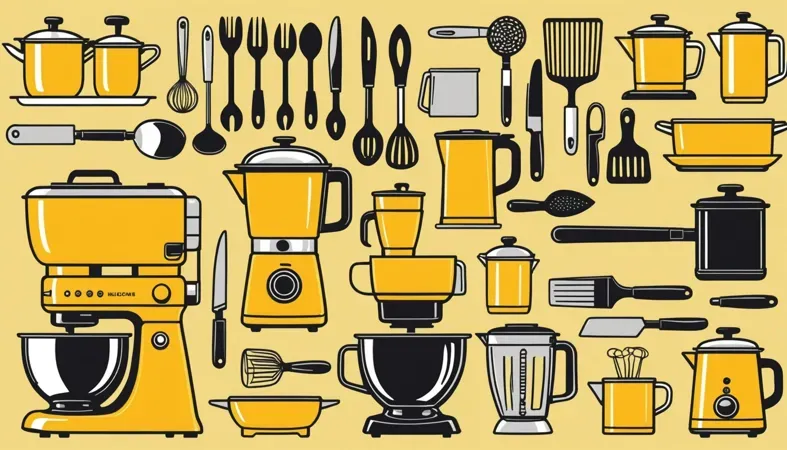 Essential Tools for Welding Stainless Steel A variety of kitchen utensils and appliances including mixers and blenders, symbolizing precision and quality like welding stainless steel.