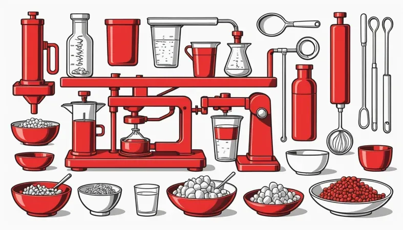 A collection of laboratory and kitchen tools related to the properties of gases used in TIG welding stainless steel.