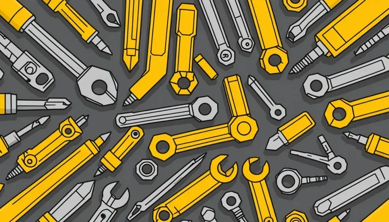 A pattern of various tools including wrenches and screwdrivers, essential for removing broken exhaust manifold bolts without a welder.