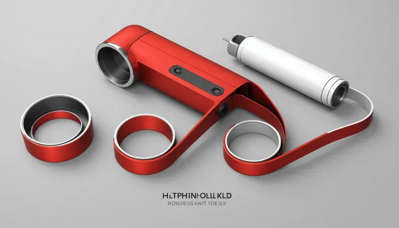 Weld Size Measurement Tool A red and white tool designed for measuring weld size with precise features for determining weld dimensions and specifications.
