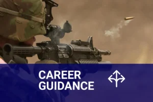 Soldier in camouflage gear welding in a military training environment, showcasing skills applicable to a military career as a welder.