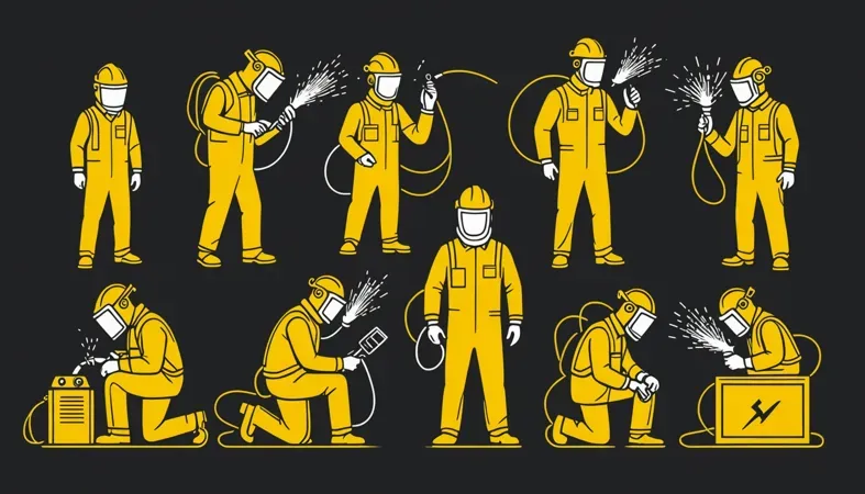 Welder Usage Illustration of various welding activities demonstrating how many watts different types of welders use.