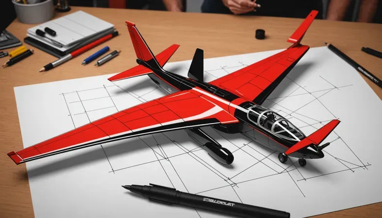 Model aircraft on drawing paper, symbolizing the structural and technical skills required in welding; reflecting the growing job opportunities in the welding industry.