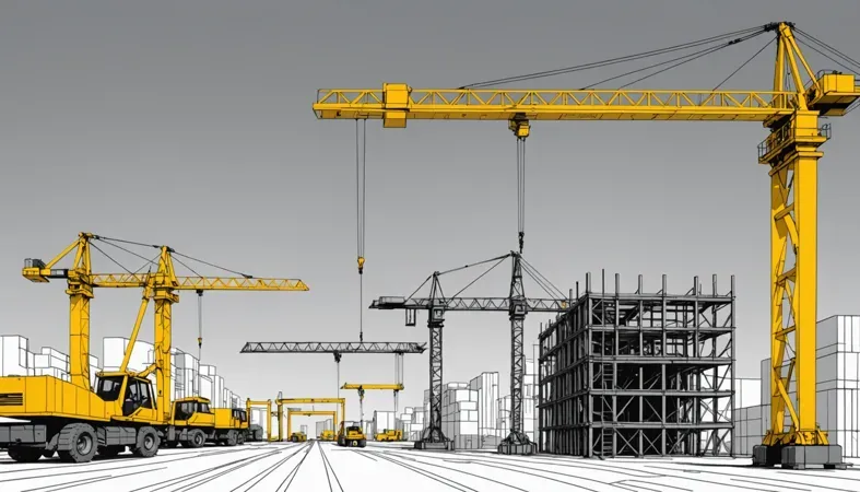 What Size Wire For A Welder A construction site featuring various cranes and equipment, visually representing the heavy-duty environment where different wire gauges for welders are used.