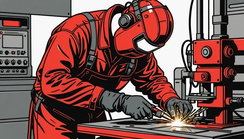 A professional welder wearing protective gear, creating sparks while working on metal fabrication, highlighting the growing demand for welders in various industries.