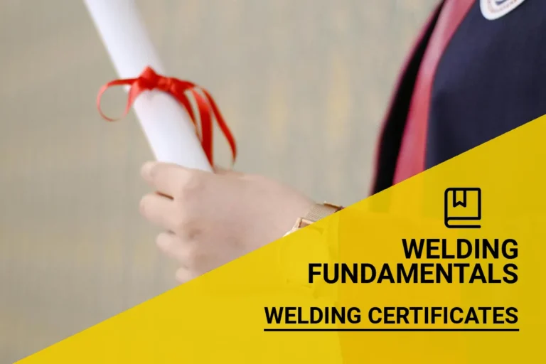 A close-up of a welding graduate proudly holding their certification diploma, representing success in various welding positions.