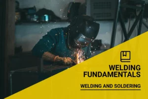 Skilled welder uses intense heat to join metals in an industrial workshop, demonstrating the difference between welding and soldering, while wearing protective safety gear.