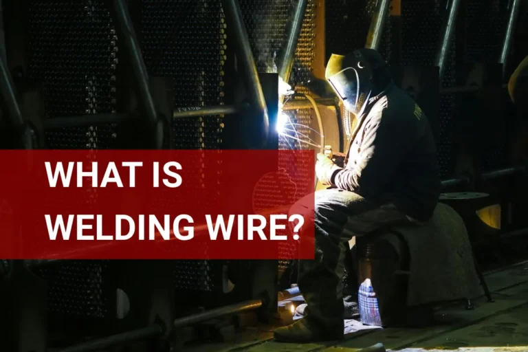 A skilled welder expertly using high-quality welding wire in an industrial factory for precise metal fabrication.