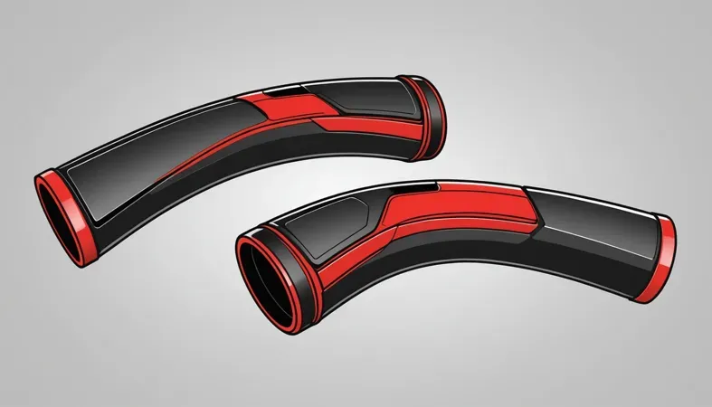 Welding Arm Pad Components Illustration of welding arm pad components, showing the curved design and color scheme for effective protection during welding tasks.