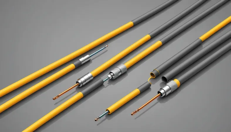 Welding Cables Close-up image of various welding cables showing their construction and materials used, illustrating the components of welding cables.