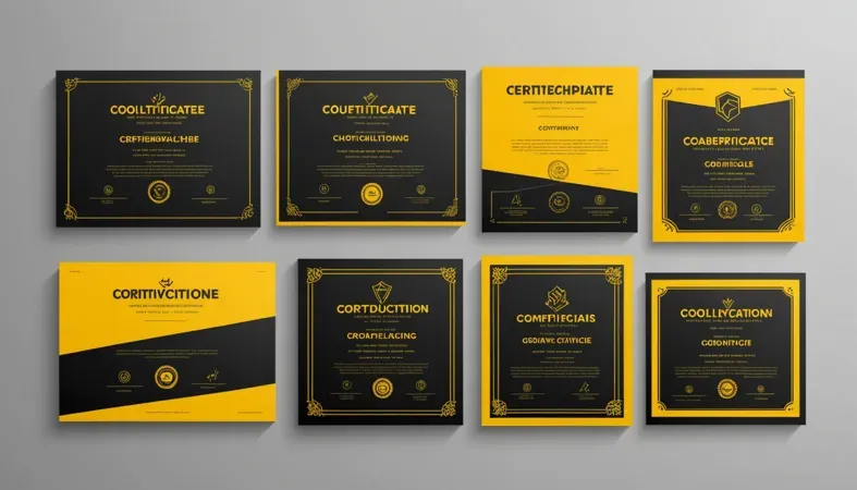 Welding Certificates Overview A collection of welding certificates representing various welding positions and qualifications, showcasing the diversity of welding certifications available.