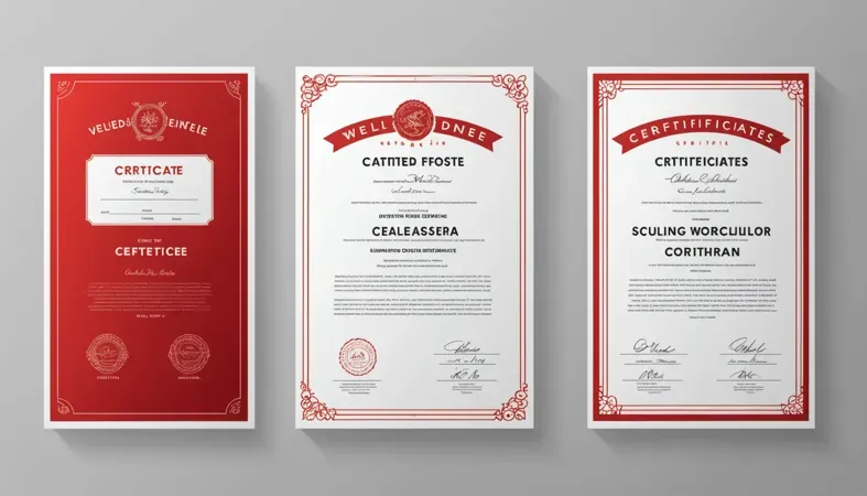 Welding Certificates Three different welding certificates displayed, highlighting the cost of obtaining a welding certification.