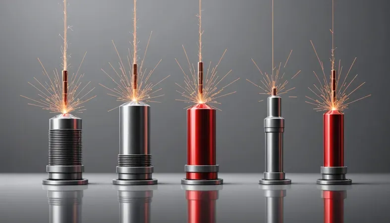 Choosing The Right Welding Electrode Selection of welding electrodes with sparks for different applications, highlighting various types suited for specific welding tasks.