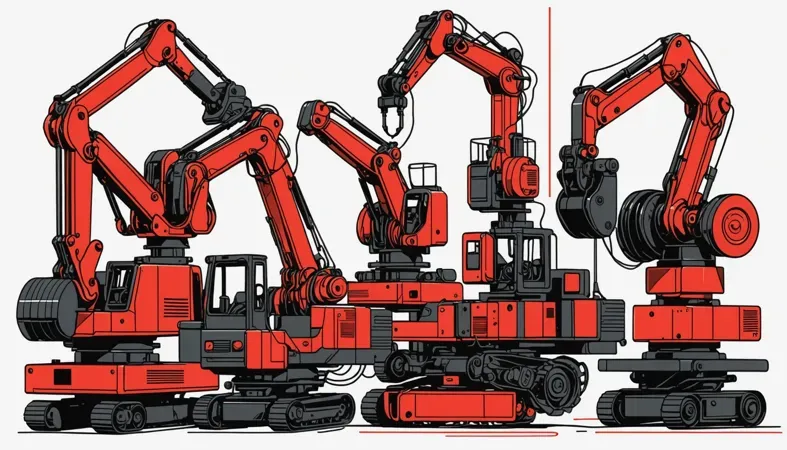 Illustration of advanced welding robots used in industrial applications, showcasing the technology relevant to certified welders.