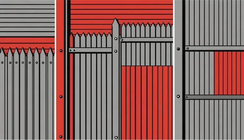 Illustration showing different styles of fence panels ready for welding. Ideal for DIY fence projects.