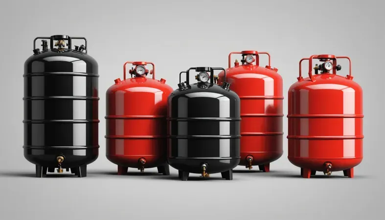 Welding Gas Tanks Various gas tanks used for welding, including acetylene and argon, highlighting the essential gases for welding processes.