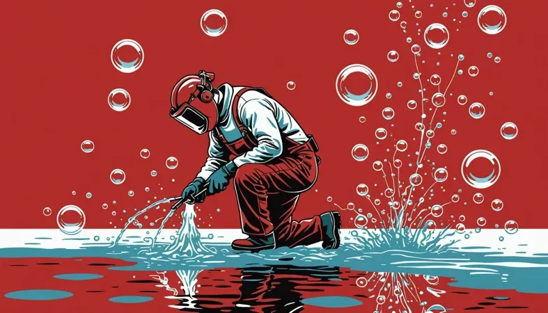 Welding Helmet Example Illustration of a welder wearing a helmet, operating in a bubble-filled environment, highlighting the importance of proper welding gear.