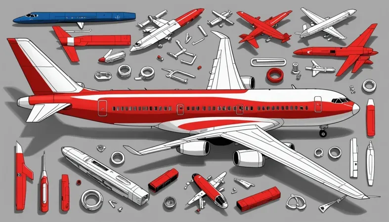 Welding Components for Aircraft Illustration of various aircraft components suitable for welding, highlighting the importance of professional welding services in aviation.
