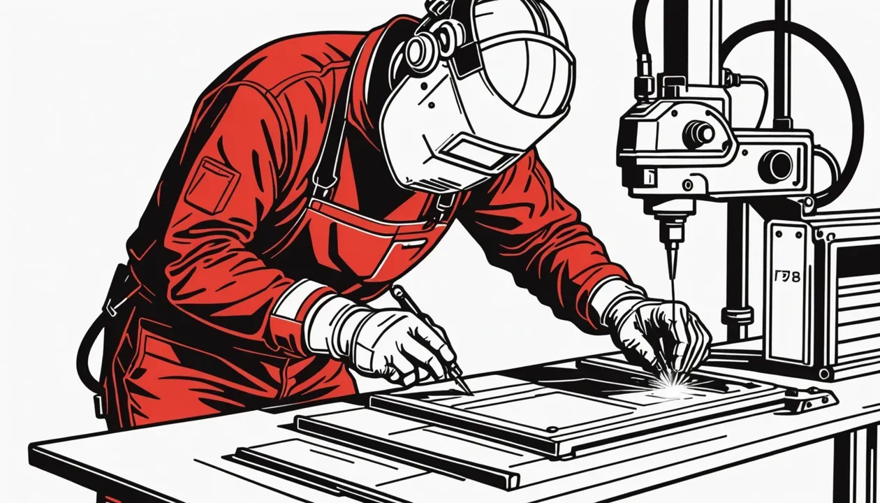 A skilled welder working on thin metal sheets using precise tools and techniques to ensure strong joins.