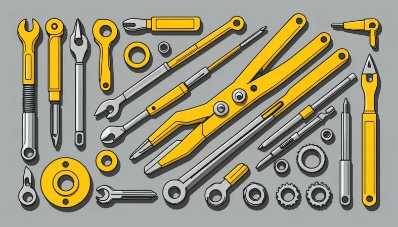 A collection of essential tools for removing welds using a grinder, including various hand tools and attachments.