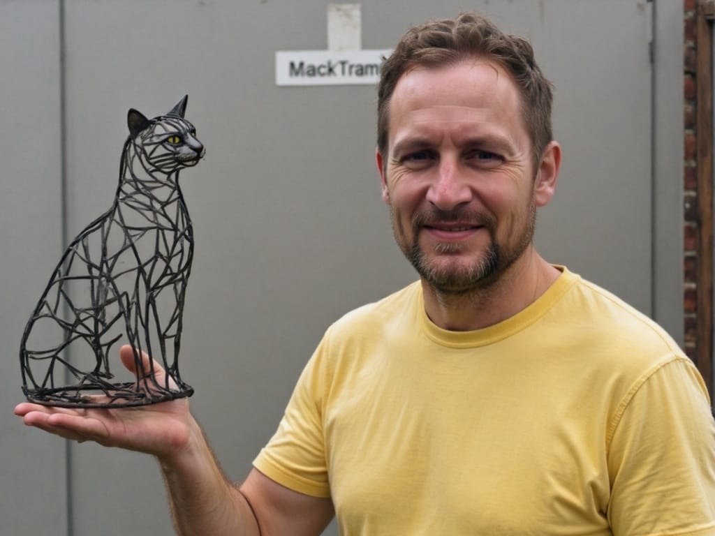 mark carter author image with cat