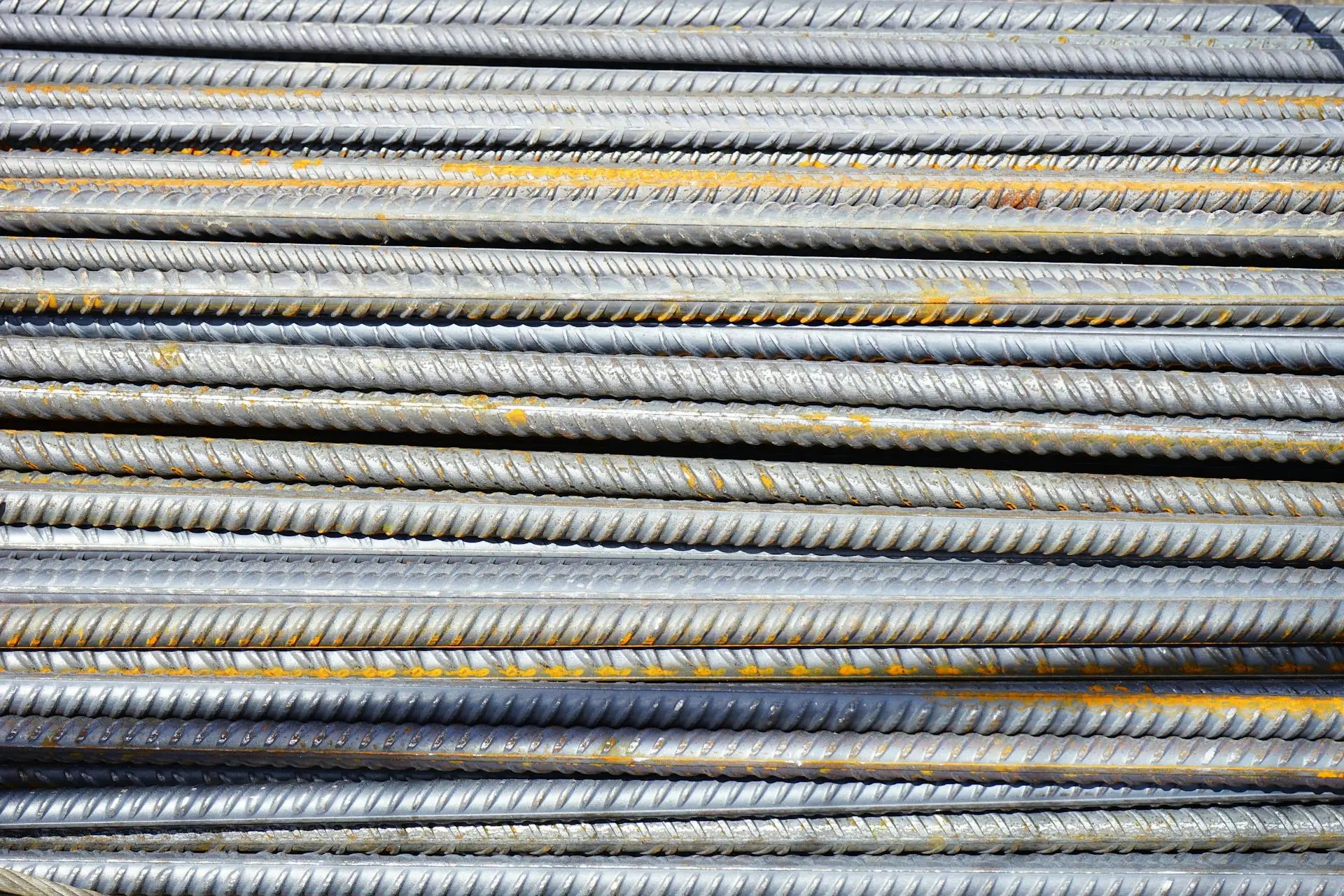A stack of rebars A stack of rebars.