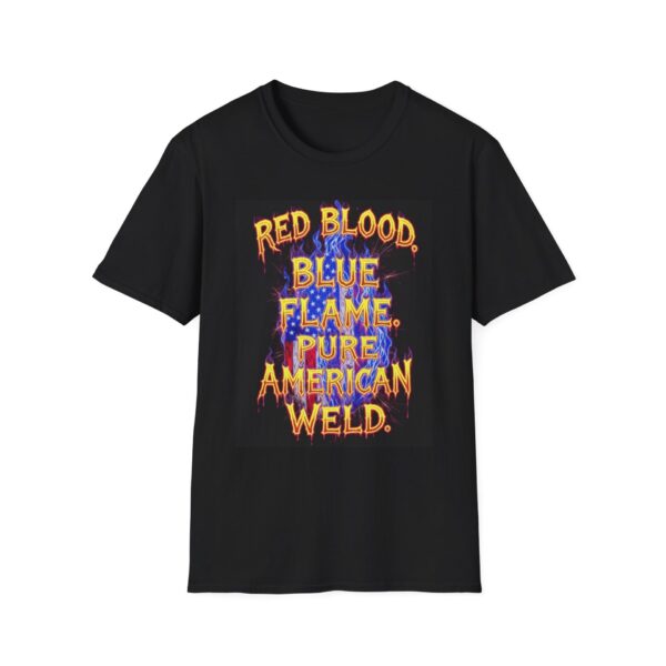 RED BLOOD. BLUE FLAME. PURE AMERICAN WELD Welding T-Shirt, Welding T-Shirt, American Welding Shirt, Funny Welder T-shirt, Cool Welder Tee, Gift For Welders, Mechanic Work Shirt, Welding Apparel