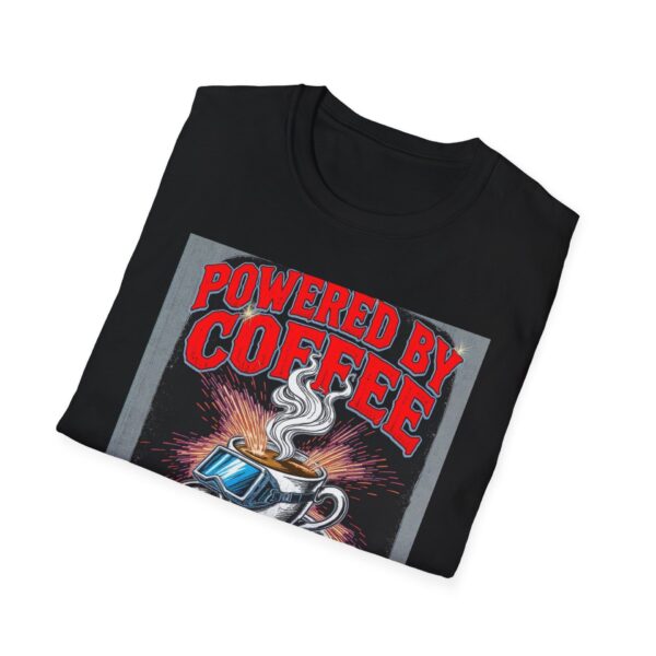 POWERED BY COFFEE AND WELDING FUMES. Welding T-Shirt, Funny Welding T-Shirt, Welding Humor Shirt, Coffee Lover T-Shirt, Welder Gift Shirt, Mechanic Job Shirt, Welding Graphic Tee, Unique Welding Apparel - Image 4