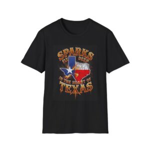 SPARKS FLY DEEP IN THE HEART OF TEXAS Welding T-Shirt, Welding Tshirt, Texas Pride T-shirt, Welder Graphic Tee, Funny Welding Shirt, Gift For Welders, Custom Welding T-shirt, Men's Welding Apparel